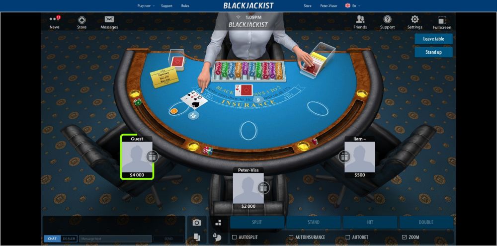 multiplayer blackjack with friends